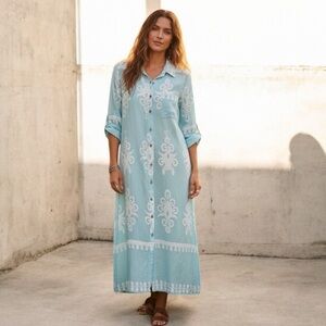 Elegant Blue Maxi Dress